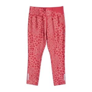 Nike Running Crop Leggings Size Small Red Pink Animal Print‎ Reflective